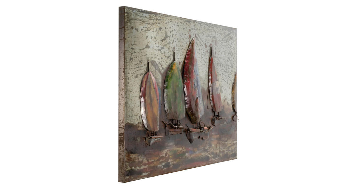 METALLBILD Bunt 100/70 cm - Multicolor, Metall (4.6/70cm) - KUNSTLOFT