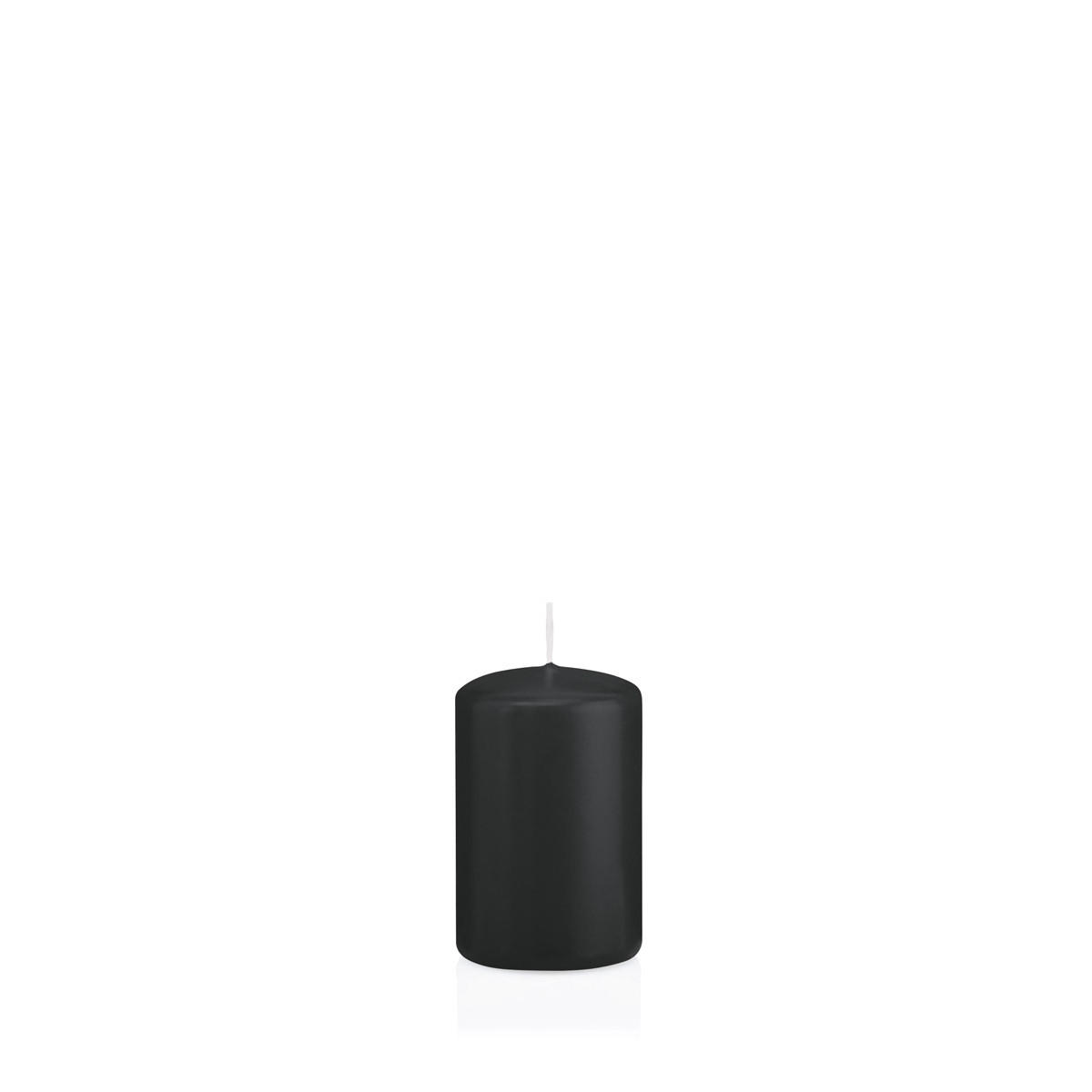 STUMPENKERZEN Schwarz Ø 48 x 80 mm, 24 Stück - Schwarz, Paraffin (5/8cm) - Wiedemann Kerzen