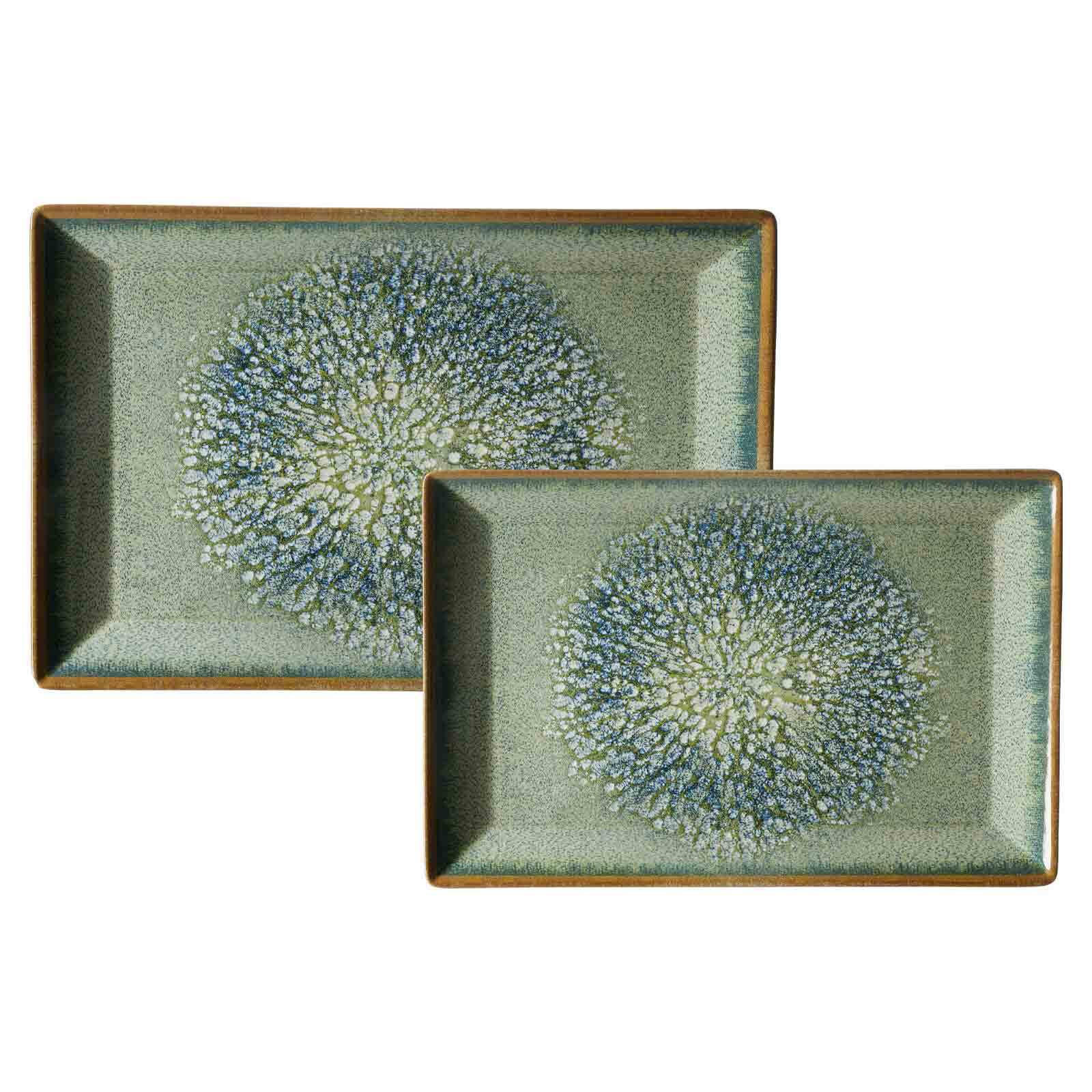 SERVIERPLATTEN-SET Verde grün 2er Set - Grün, Keramik (2/2/2cm) - Ritzenhoff Breker