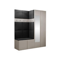 GARDEROBEN-SET Orion XII - Kaschmir/Anthrazit, Holzwerkstoff/Kunststoff (158/186/46cm) - MIRJAN24