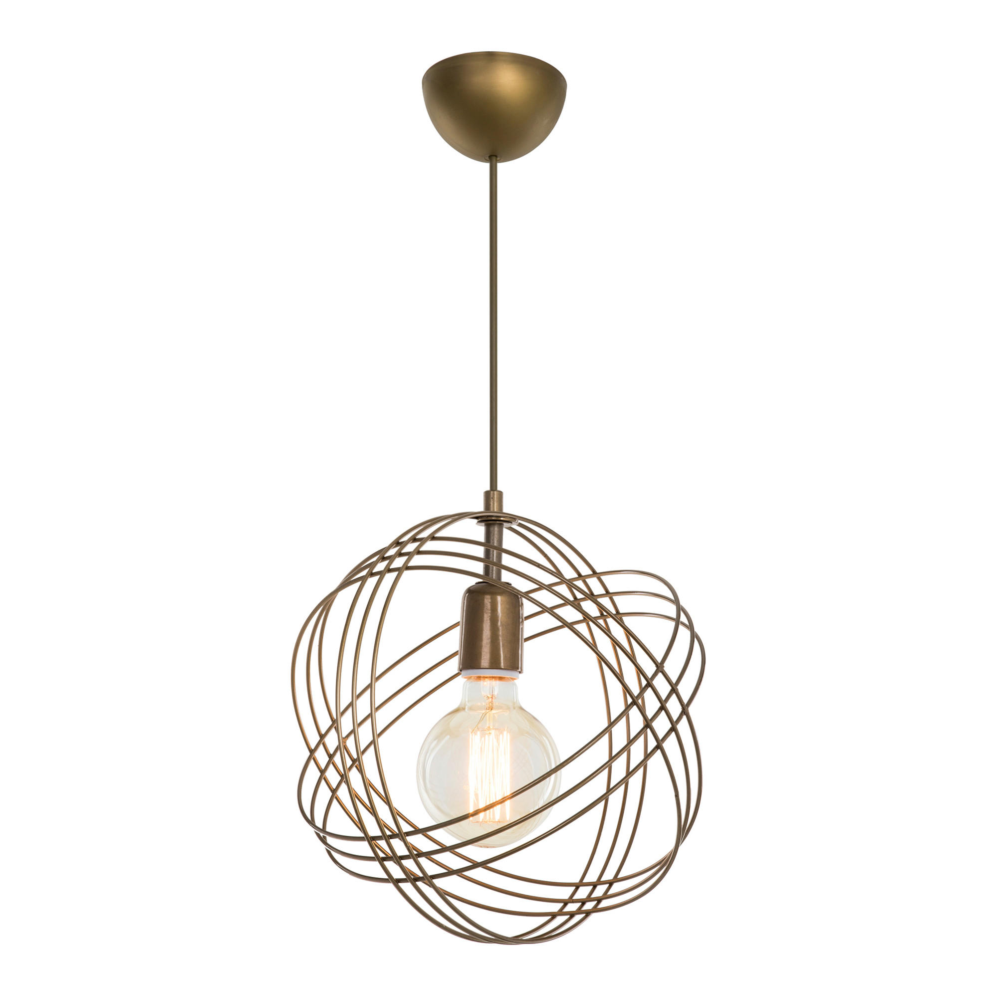 HÄNGELEUCHTE Hove - Bronzefarben, Metall (28/28/75cm) - lux.pro