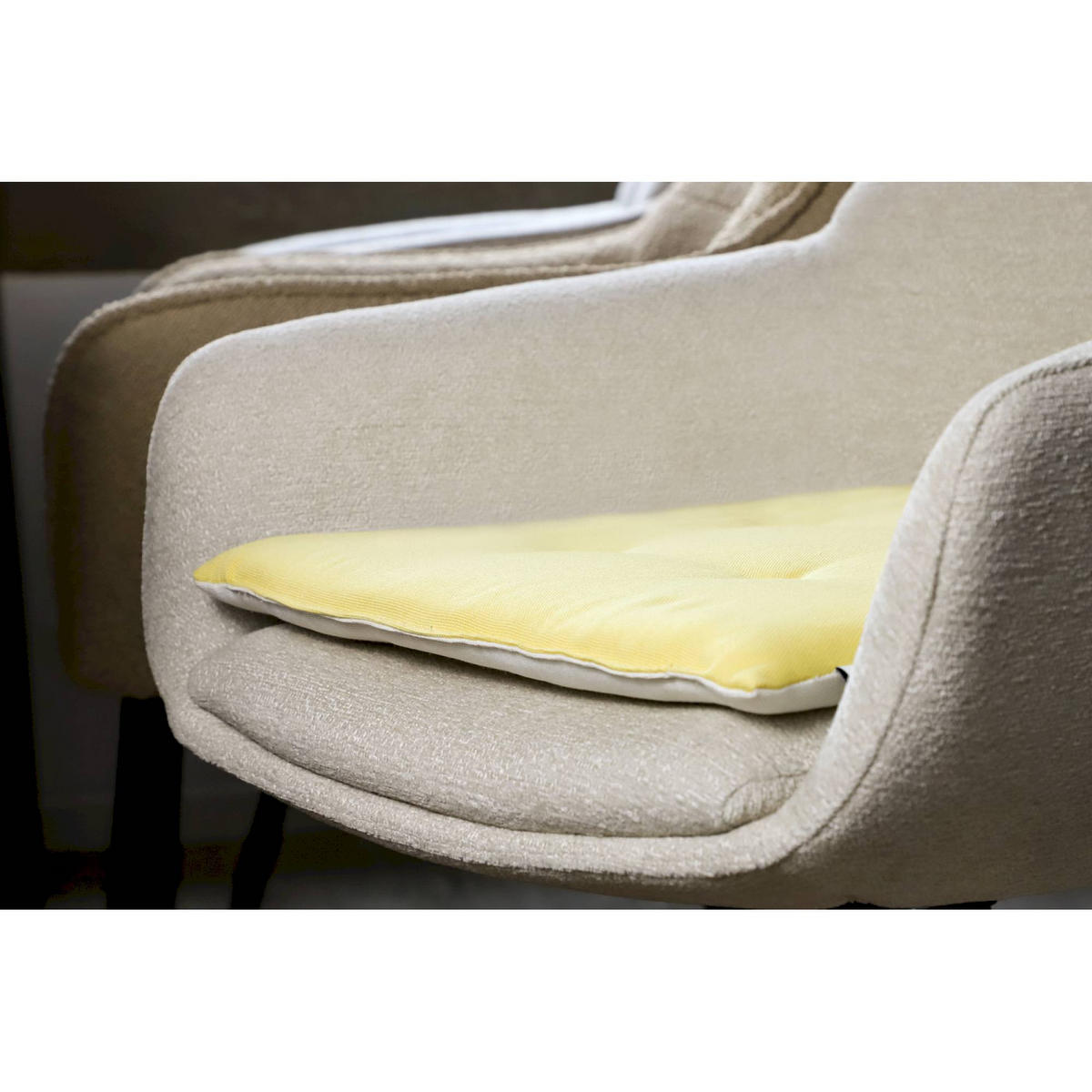 SITZKISSEN DOVE CHAIRPAD - Gelb, Textil (40/40/2cm) - Tom Tailor