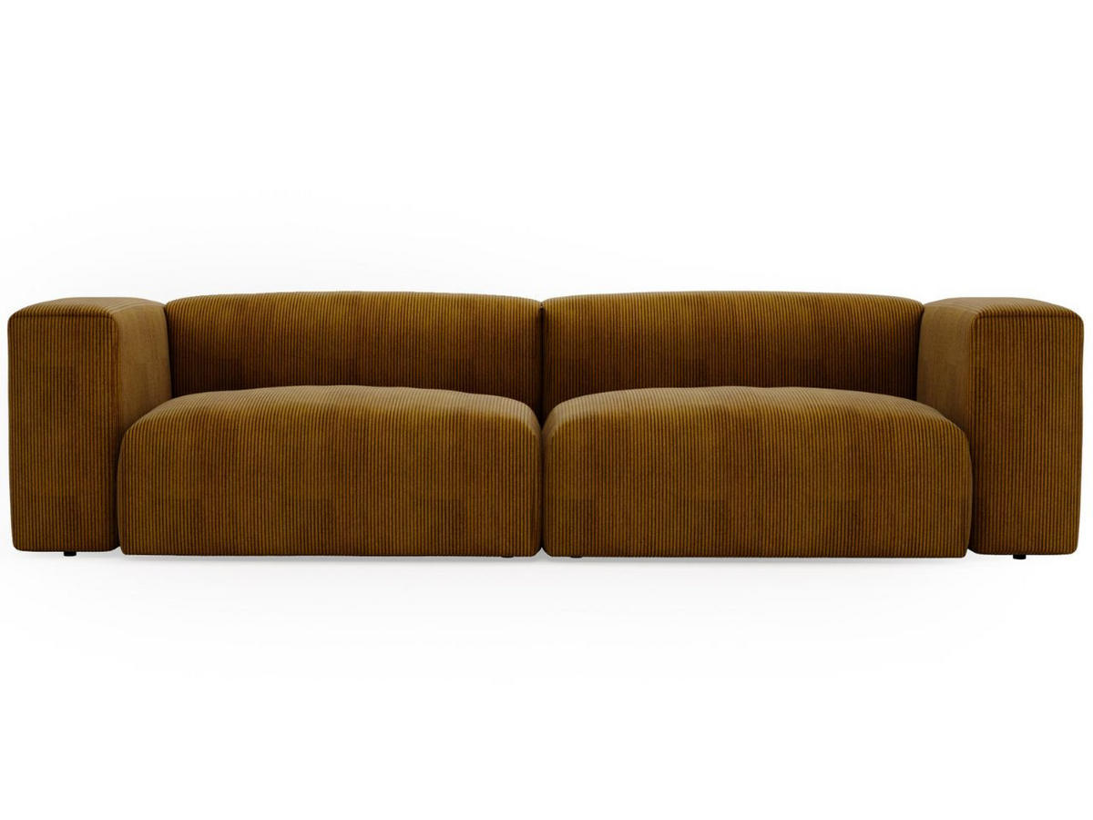 SOFA 240/85/80 Braun Landi - Schwarz/Braun, Kunststoff/Textil (240/85/80cm) - Graingold