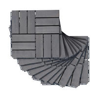 KLICKFLIESEN-SET 10 TLG. Alliste - Grau, Holz (30/30/1.9cm) - casa.pro