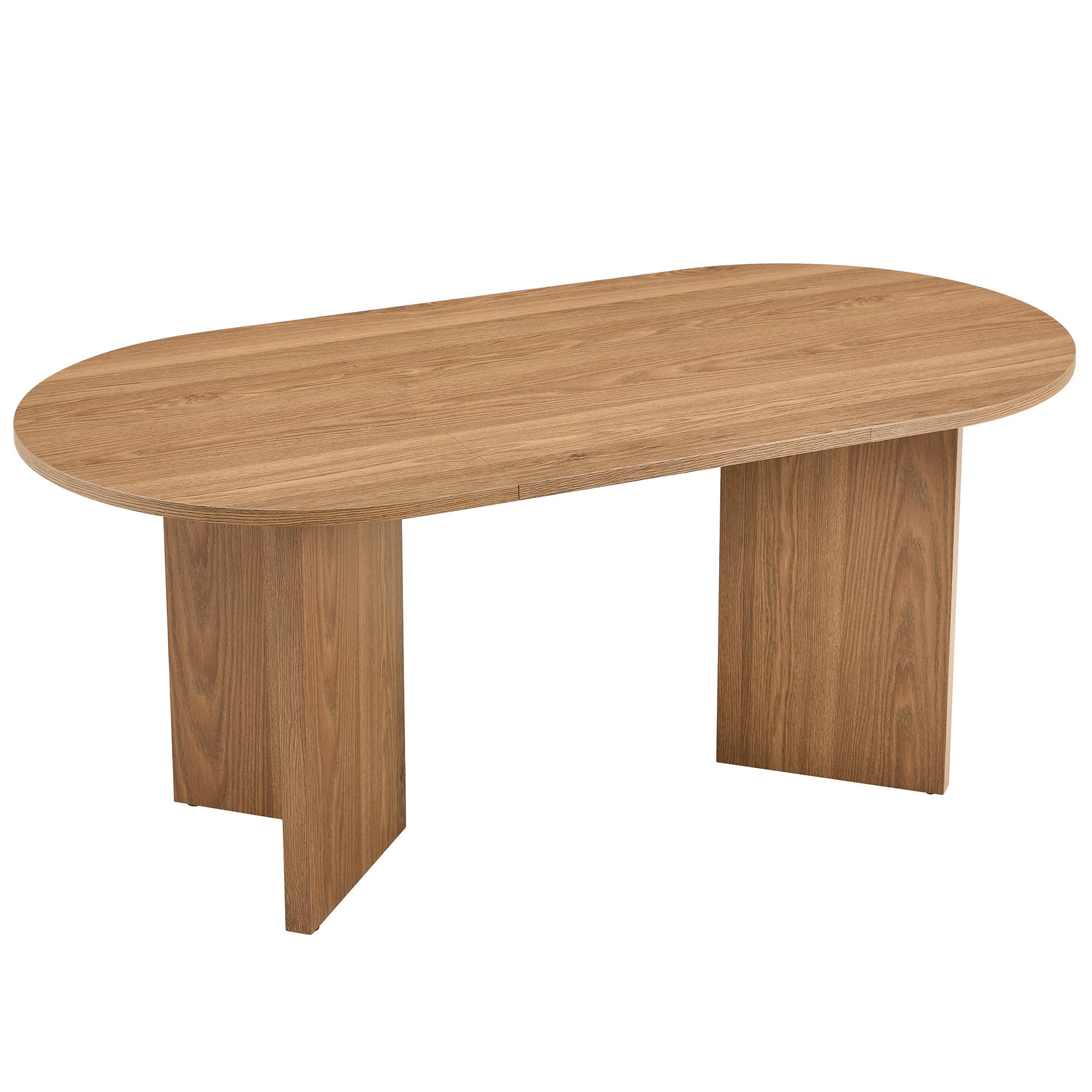ESSTISCH walnuss-optik 180 cm oval für 4-6 personen - Walnussfarben, Holzwerkstoff (90/180/75.5cm) - Urban Meuble