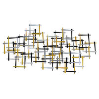 WANDDEKO Gold 108/60 cm - Goldfarben, Metall (3.89/60/4cm) - KUNSTLOFT