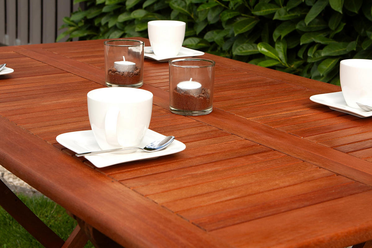 GARTENTISCH Bozen rechteckig Klapptisch - Eukalyptusholzfarben, Holz (120/70/74cm) - DELUKE