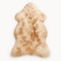 SCHAFFELL Natur Lammfell Weich Flauschig Wohnteppich, Mufflon, ca. 110 cm - Hellbraun, Fell (60/110cm) - Provellus