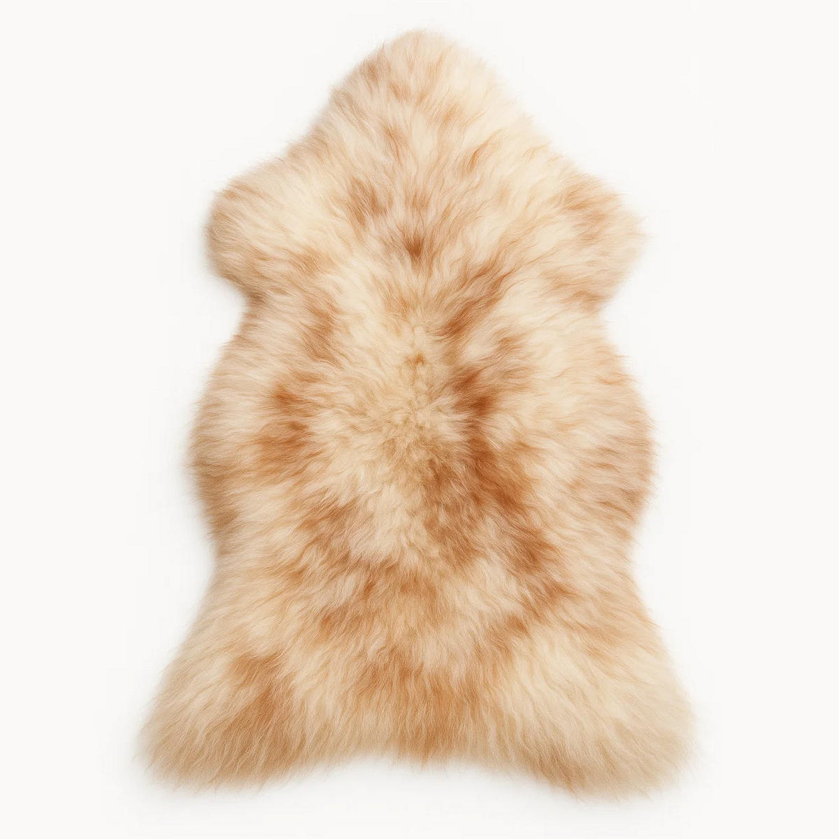 SCHAFFELL Natur Lammfell Weich Flauschig Wohnteppich, Mufflon, ca. 110 cm - Hellbraun, Fell (60/110cm) - Provellus