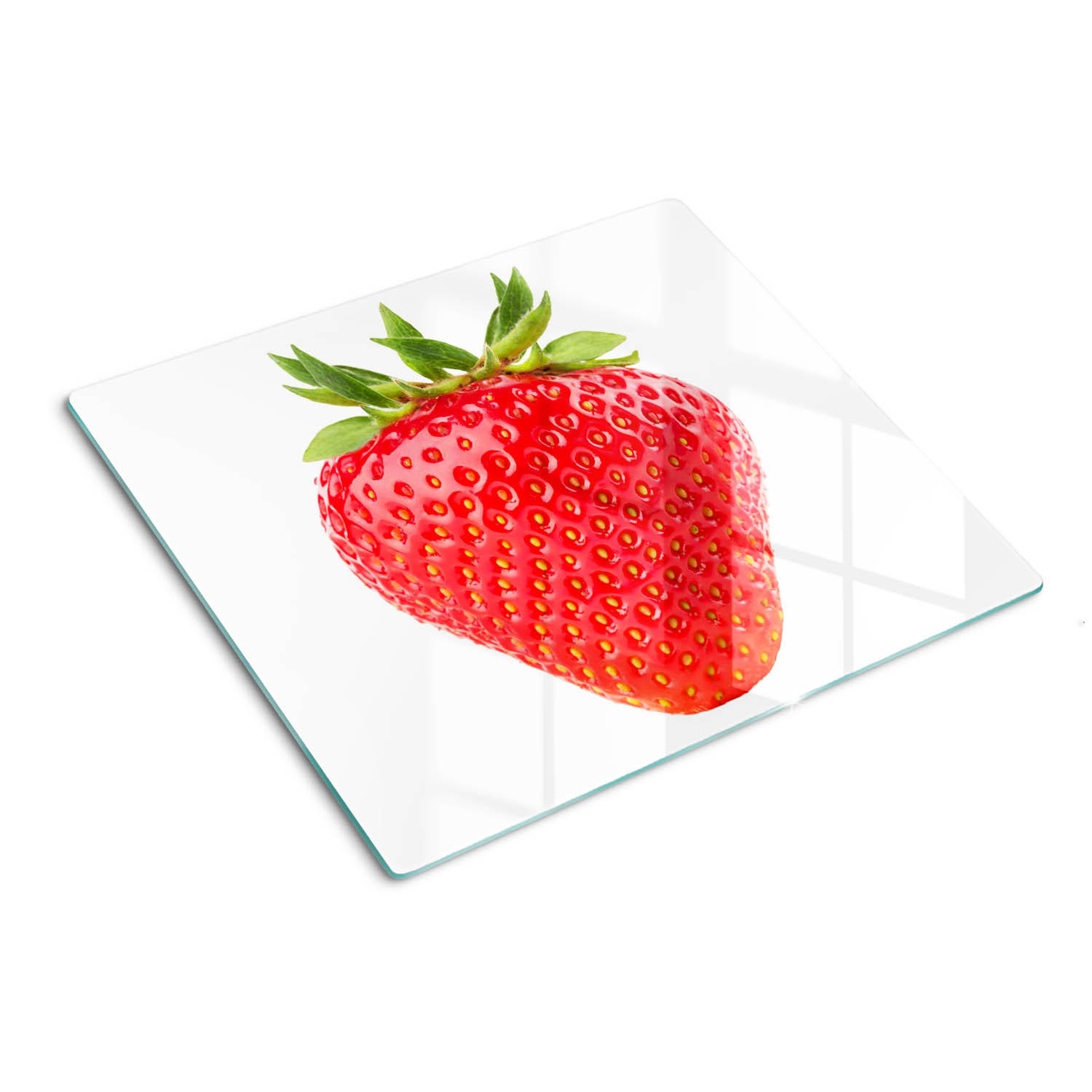GLASPLATTE 60x52 cm Erdbeere - Rot, Glas (60/0.4/52cm) - TULUP