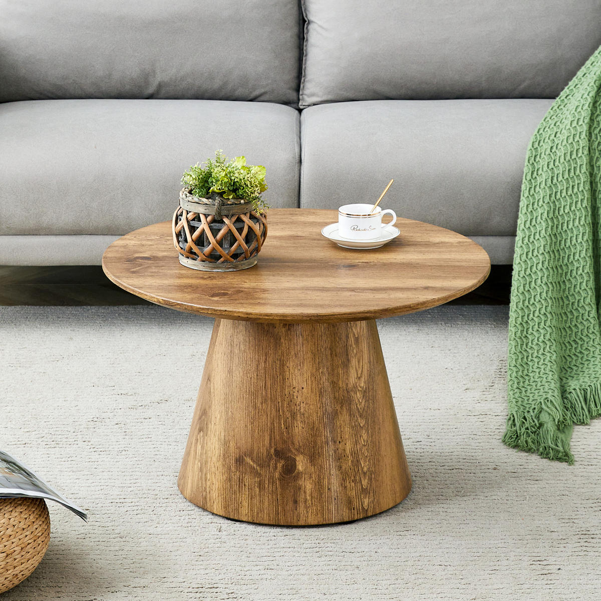 BEISTELLTISCH 60/60/35 cm, vielseitig als Couchtisch oder Nachttisch mit MDF in Holzoptik, Natur - Naturfarben, Holzwerkstoff (60/60/35cm) - Modfu