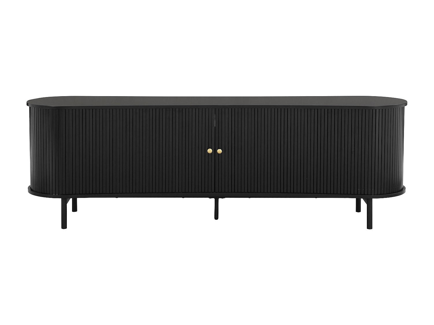 TV-BOARD - 180 cm x 40 cm - Holz, Platte - Schwarz - SEVATO - Schwarz, Holz (180/58/40cm) - Vente-Unique