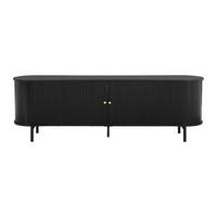 TV-BOARD - 180 cm x 40 cm - Holz, Platte - Schwarz - SEVATO - Schwarz, Holz (180/58/40cm) - Vente-Unique