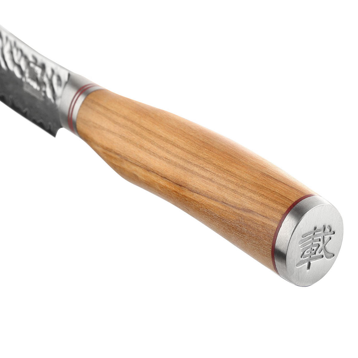 2ER STEAKBESTECK-SET 12 cm - Braun, Holz/Metall - Zayiko