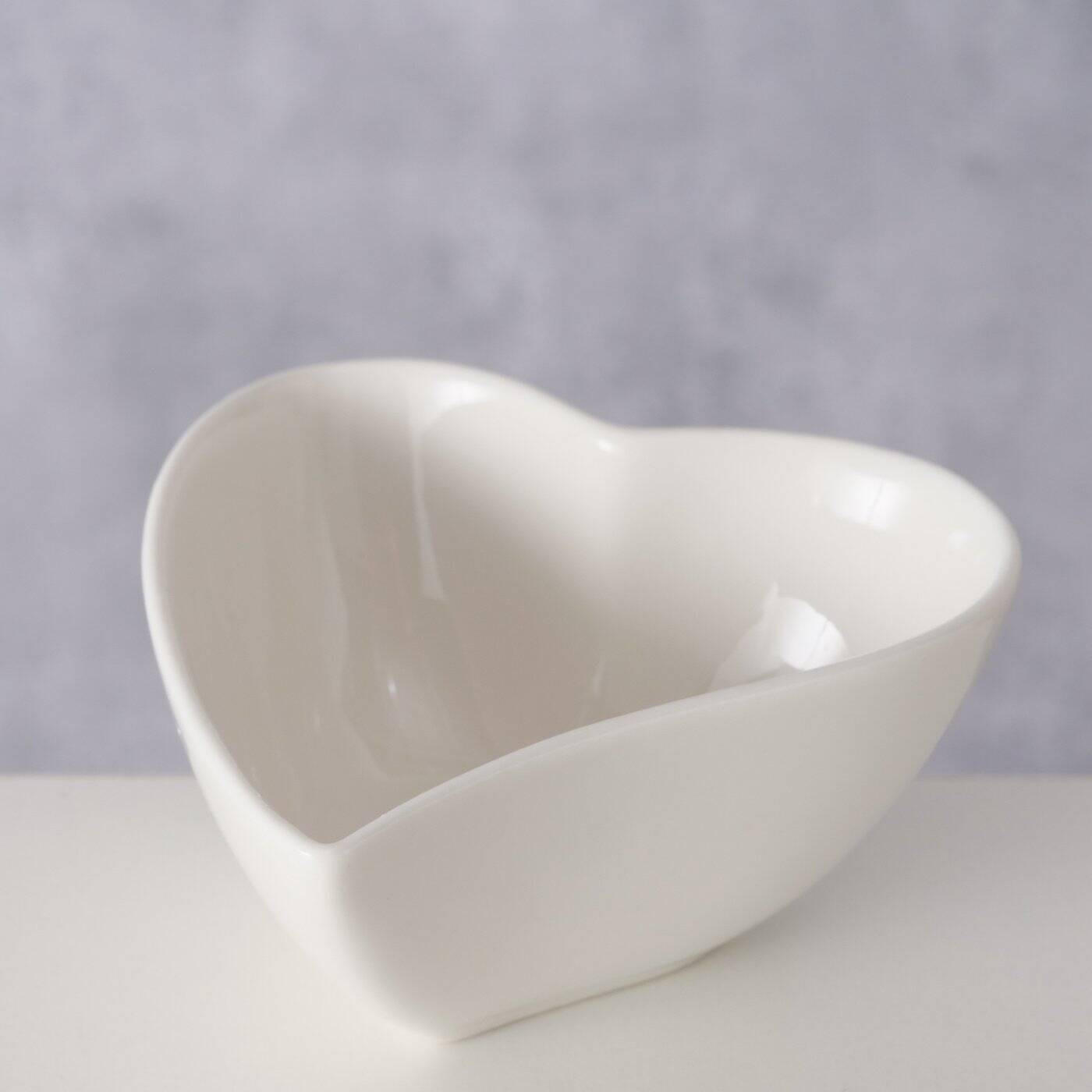 SCHALE Linora - Weiß, Keramik (5cm) - Boltze Home