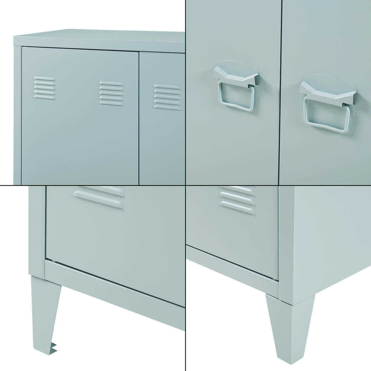 METALLSCHRANK Oripää - Blau, Metall (75/110/33cm) - [en.casa]