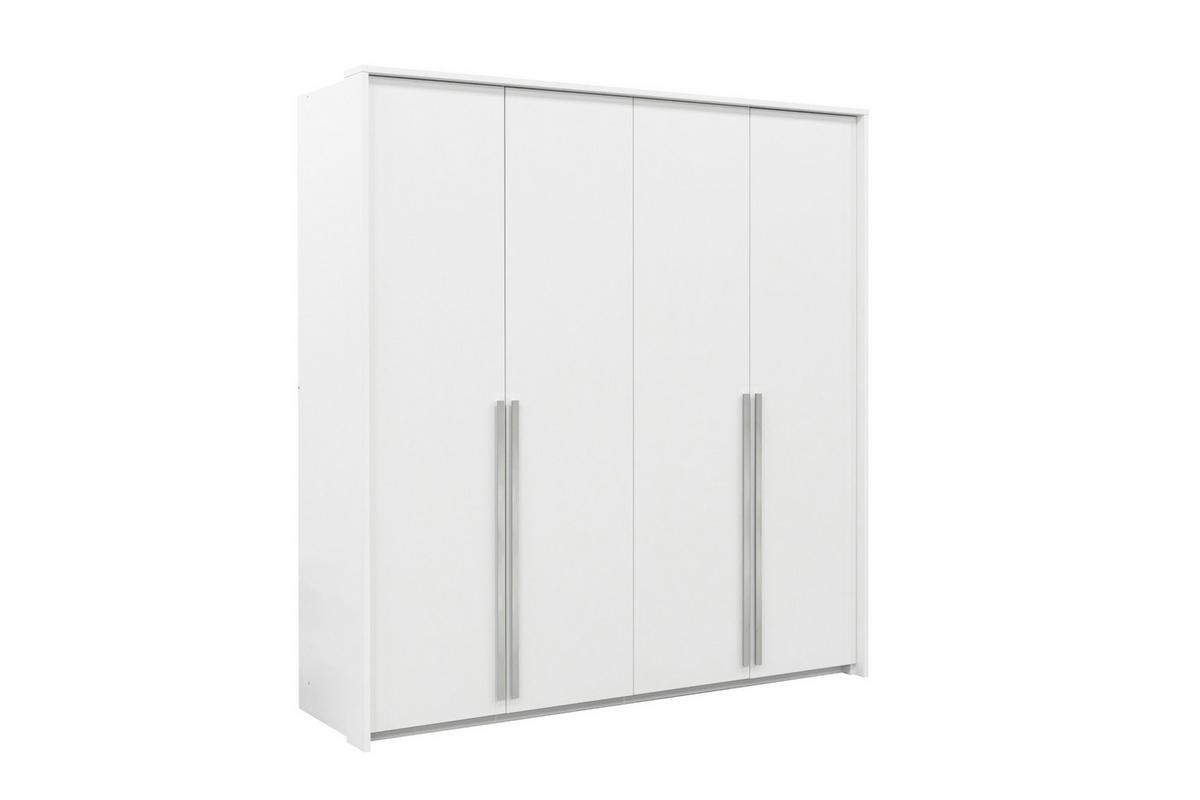 KLEIDERSCHRANK GENEVE 210/217/65 cm in Weiß Matt - Weiß, Holzwerkstoff (210/217/65cm) - Deine Möbel 24
