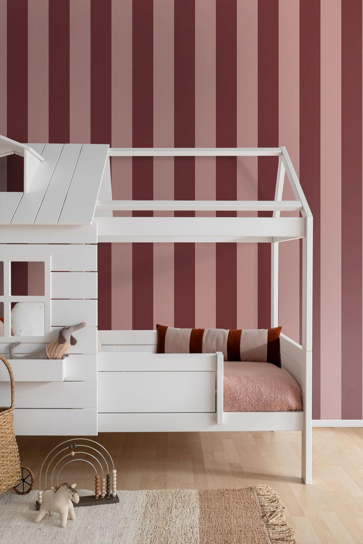TAPETE Streifen 50 x 900 cm - Pink, Papier (50/900cm) - ESTAhome