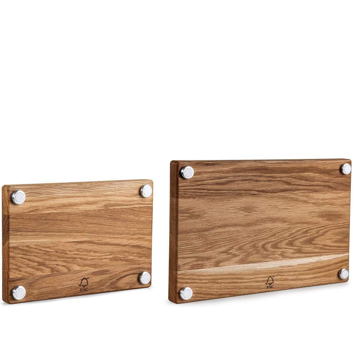 SCHNEIDEBRETTER SOLIDA 3-tlg - Eichefarben/Braun, Holz (25/35cm) - KONSIMO®