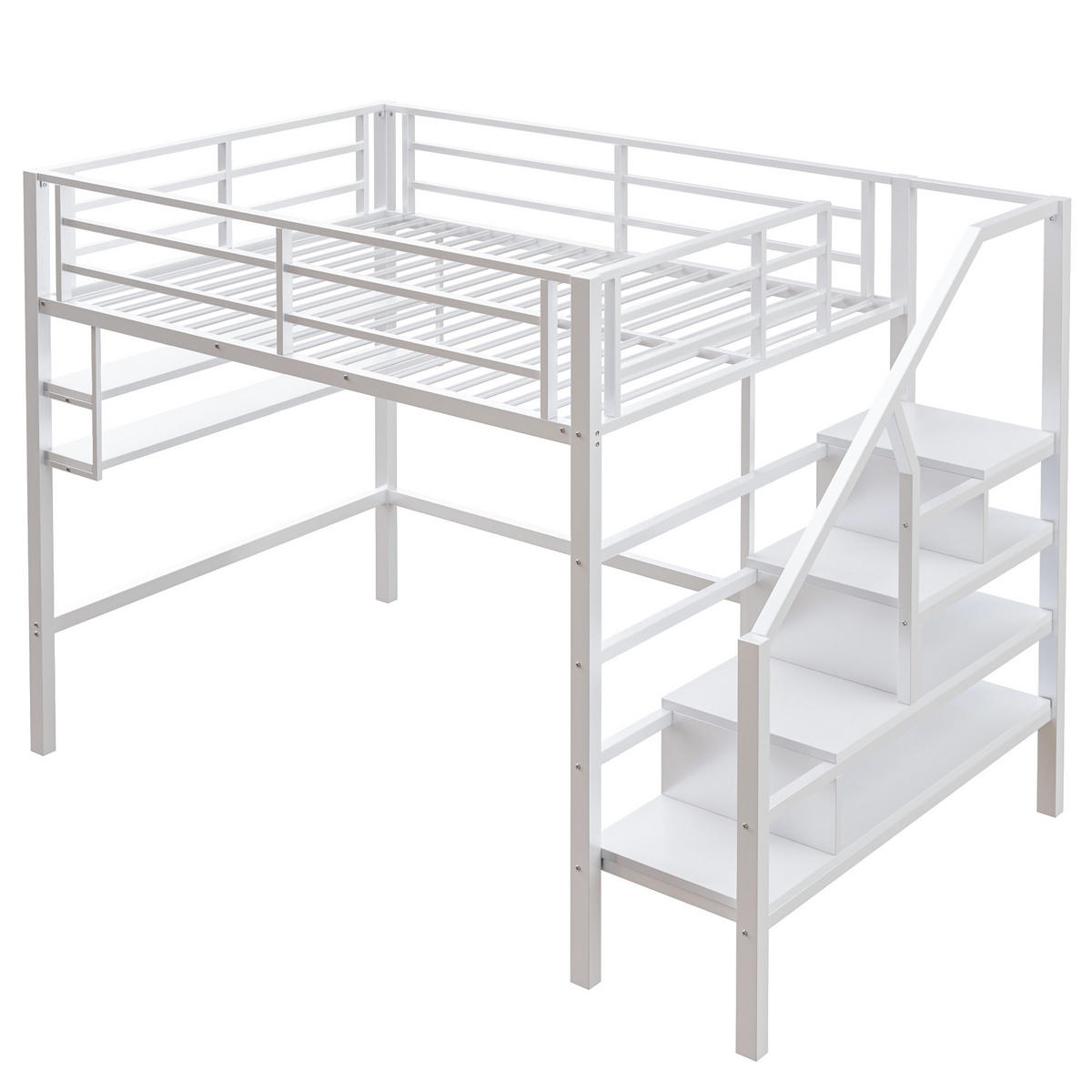 HOCHBETT Weiß 255/145/160 cm - Weiß, Metall - Urban Meuble