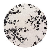 TEPPICH Night Snow Sakura 240/240 cm - Schwarz, Kunststoff/Textil (240/240cm) - Louis De Poortere