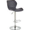 BARHOCKER Cora, Gestell Metall in Chromoptik, Kunstleder Schwarz - Chromfarben/Schwarz, Kunststoff/Textil (47/100/51cm) - TPFLiving