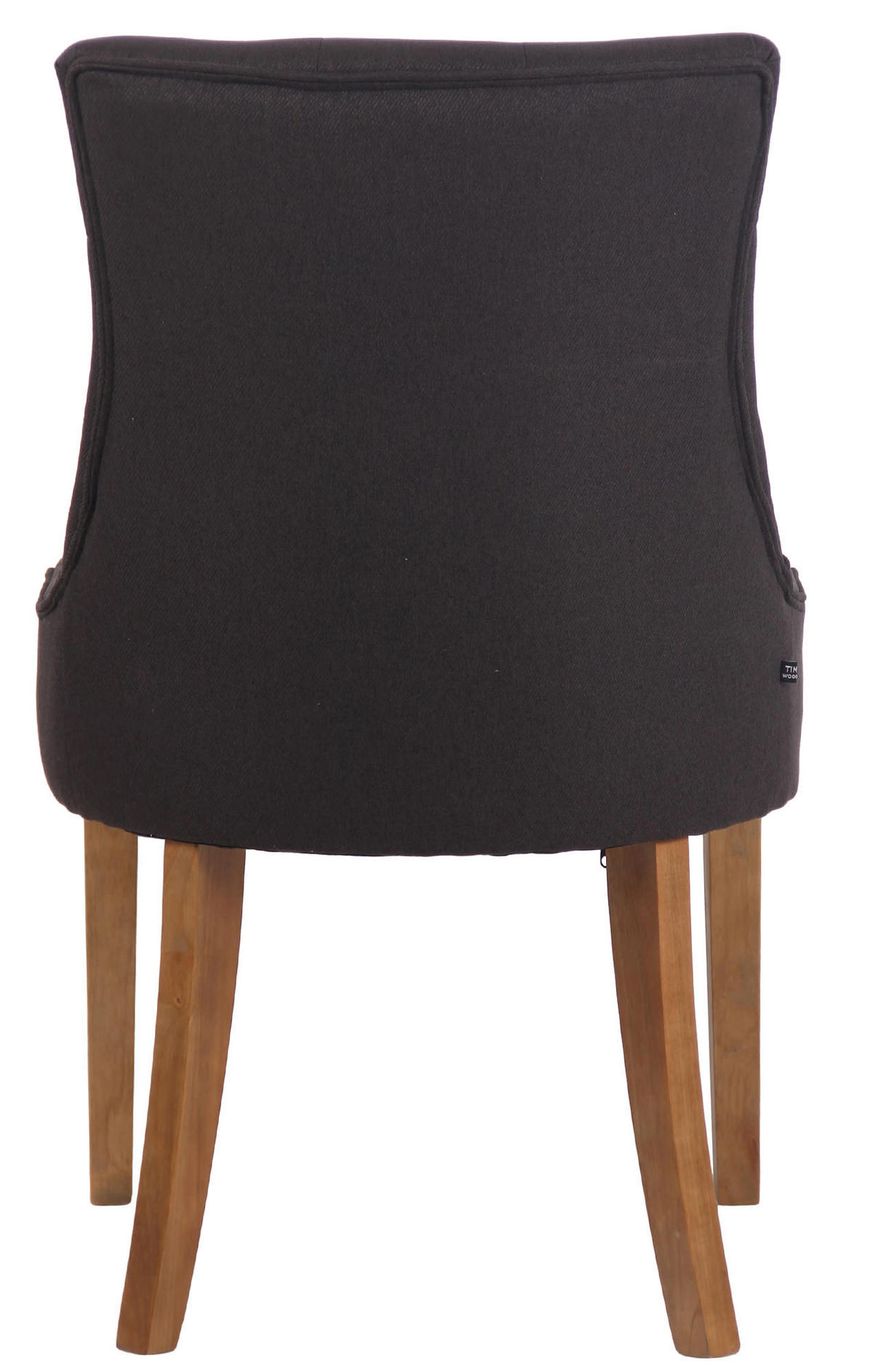 STUHL Stoff schwarz - Schwarz/Naturfarben, Holz/Textil (55/92/58cm) - CLP