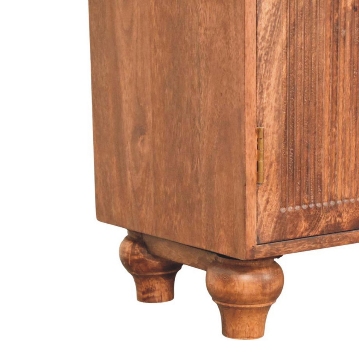 SIDEBOARD mit Roasted-Almond-Finish, 2 Türen, 2 Innenablagen, braun. - Goldfarben/Braun, Holz/Metall (75/71/35cm) - Artisan Furniture