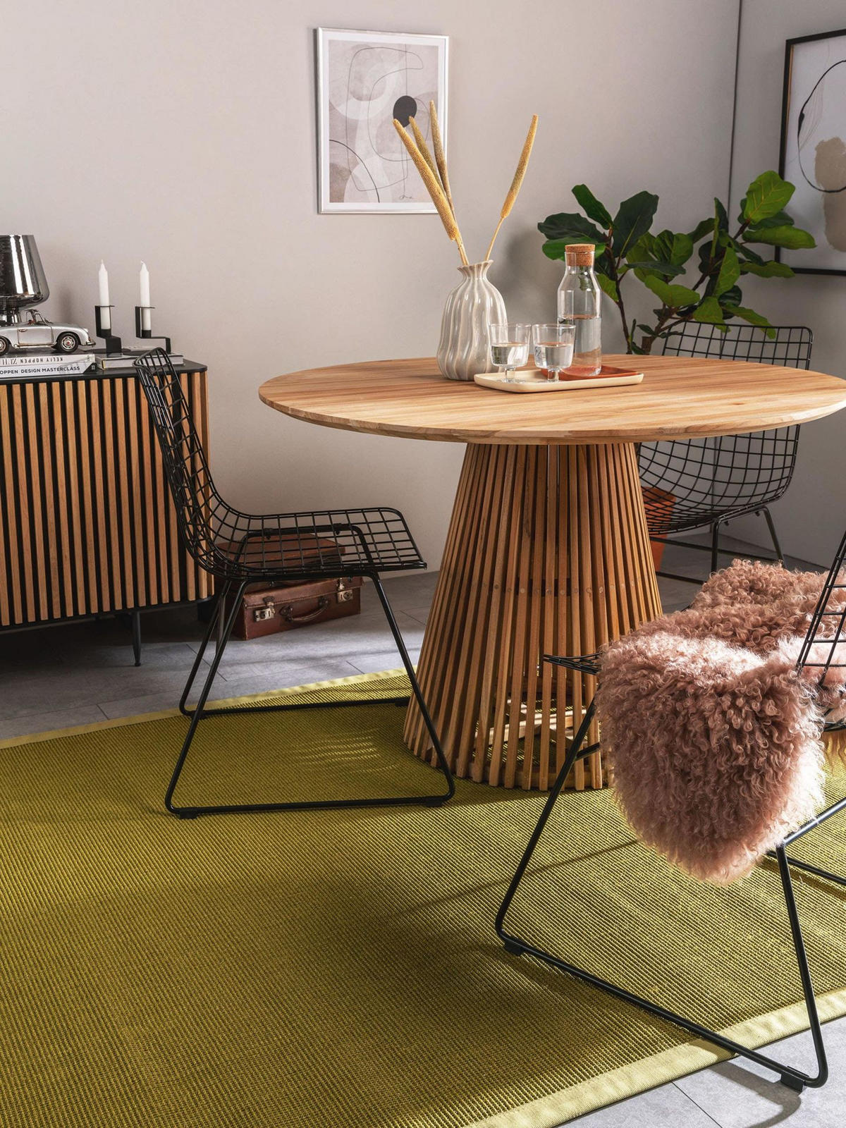 TEPPICH Sisal Sana Grün - Grün, Naturmaterialien (80/1cm) - KUNSTLOFT