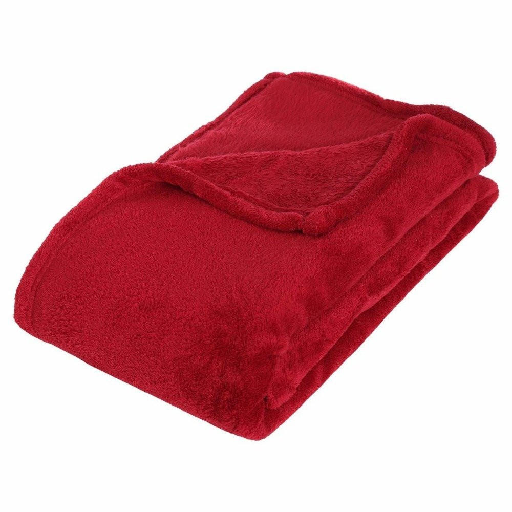 FLEECEDECKE 125/150 cm - Rot, Textil (125/150cm)