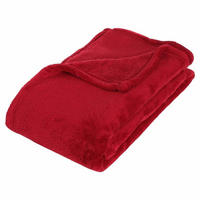 FLEECEDECKE 125/150 cm - Rot, Textil (125/150cm)