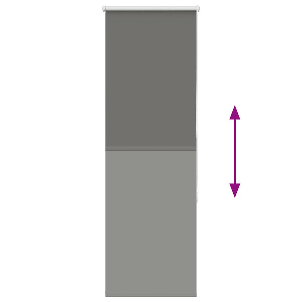 VERDUNKELUNGSROLLO 40/130 cm Stoffbreite 35,7 cm aus Polyester Hellgrau - Hellgrau, Textil (40/130cm) - vidaXL