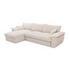 ECKSOFA mit Schlaffunktion - Ecke links - grob gerippter Cord - Beige - GUILLERMO - Beige, Textil (257/168cm) - Vente-Unique