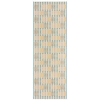 OUTDOOR-TEPPICH Geometrisch-Design, rutschfest, pastellfarben FELL, Pastellfarben 80x230 cm - Pastellblau, Textil (80/230cm) - KADIMA DESIGN