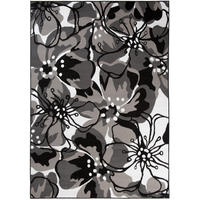 TEPPICH MAYA Schwarz Floral Blumen 250/350 cm - Schwarz, Textil (250/350cm) - Tapiso