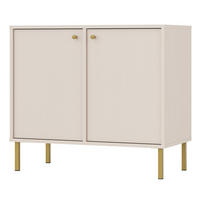 SIDEBOARD Oktio Sandbeige 84 cm - Beige/Goldfarben, Holzwerkstoff/Metall (83.6/73.9/40.8cm) - Selsey