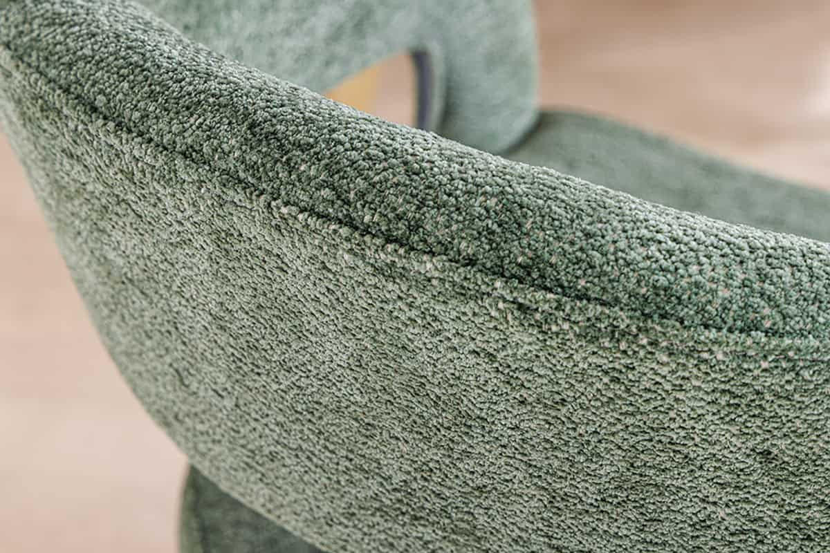 STUHL BOUTIQUE Strukturstoff Grün 80 cm - Goldfarben/Grün, Textil/Metall (56/81/54cm) - riess-ambiente