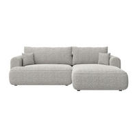 ECKSOFA Ovo Greige Webstoff-Bezug - Taupe/Schwarz, Kunststoff/Textil (260/165cm) - Selsey