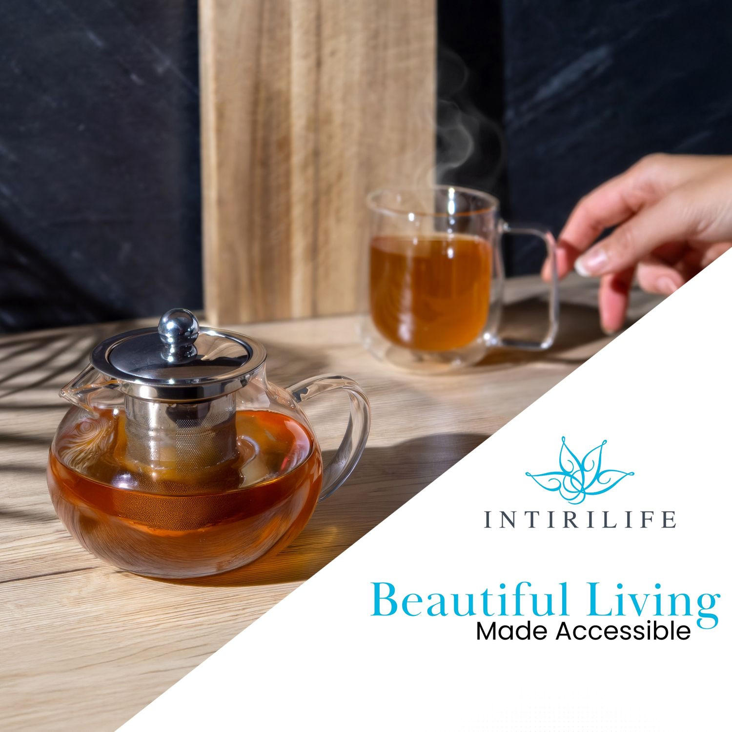 TEEKANNE mit Filter 650ml - Transparent, Glas (0.65L) - Intirilife