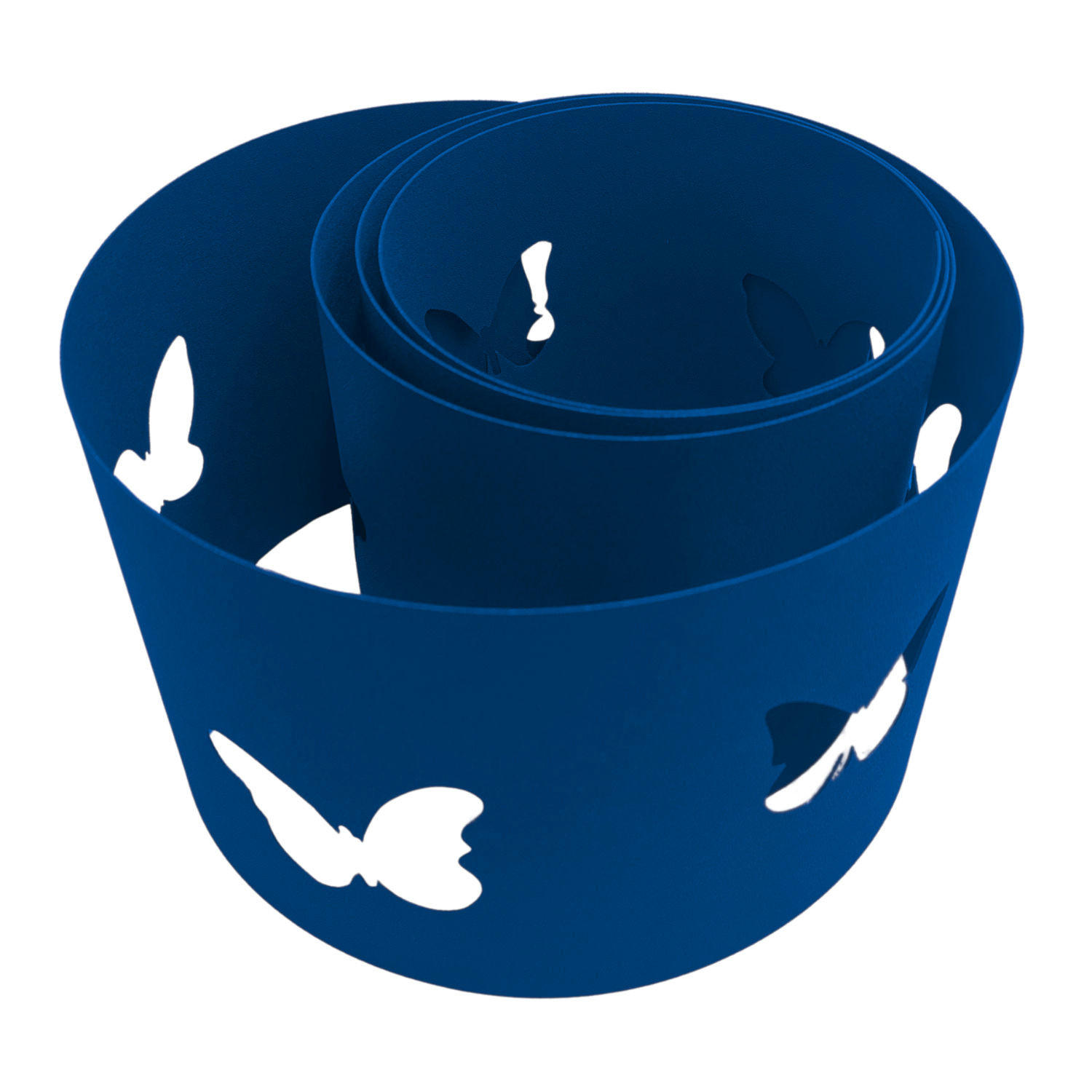 SICHTSCHUTZSTREIFEN zaun|zu PREMIUM dekor Schmetterlinge Sichtschutz Enzianblau 2,55m - Blau, Kunststoff (255/19cm) - ZAUN|ZU