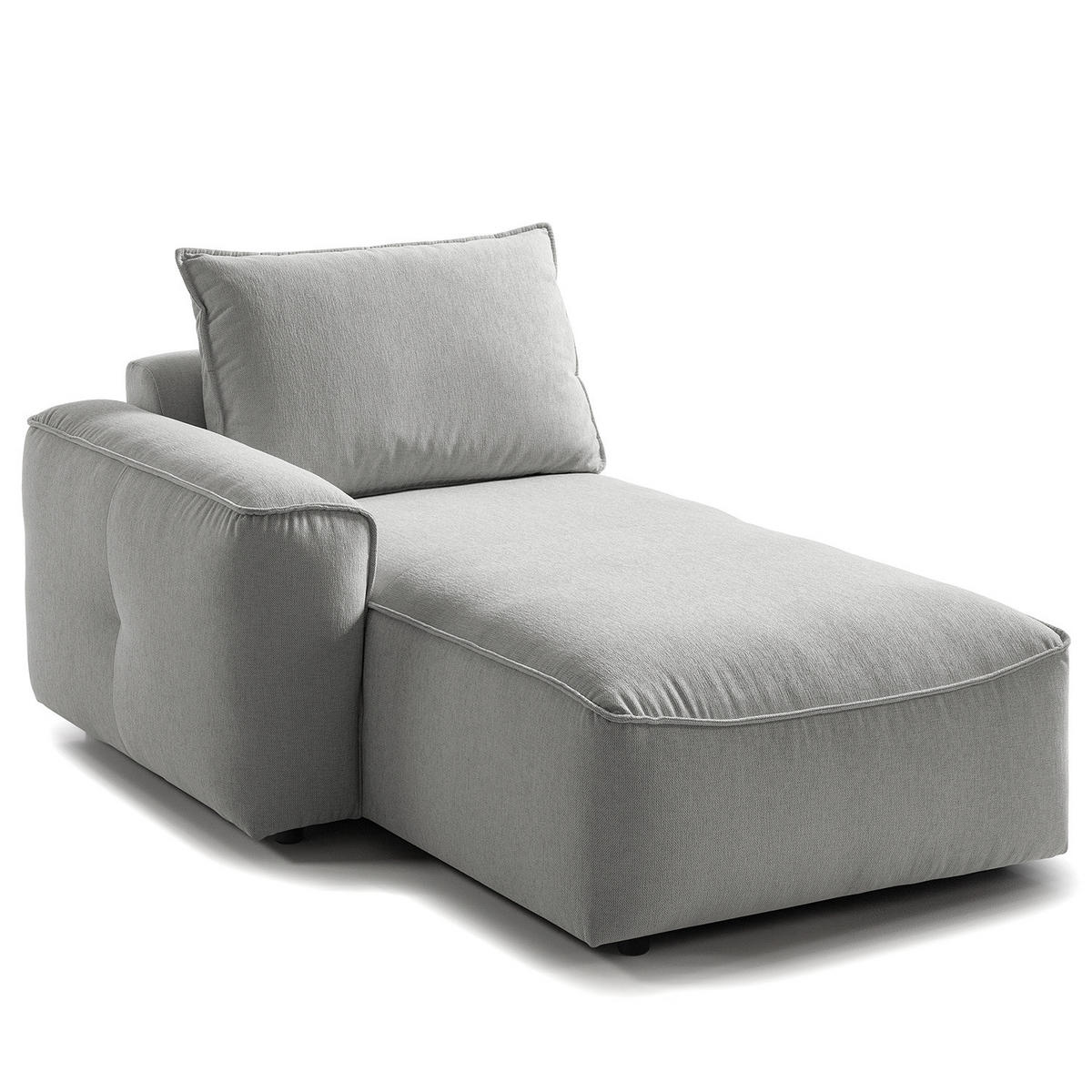 MODULLONGCHAIR - Hellgrau, Holz/Textil (170/82/105cm) - home24