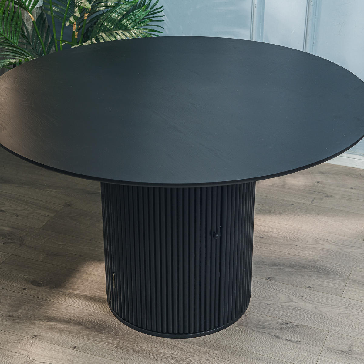 ESSTISCH Rund Schwarz 120 x 120 x 75 (cm) - Schwarz, Holz (120/120/75cm) - Nordlys