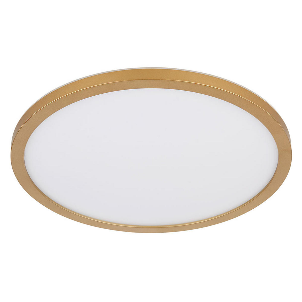 LED DECKENLEUCHTE Messing Opal - Messingfarben, Kunststoff (29.4/29.4/2.5cm) - Globo Lighting