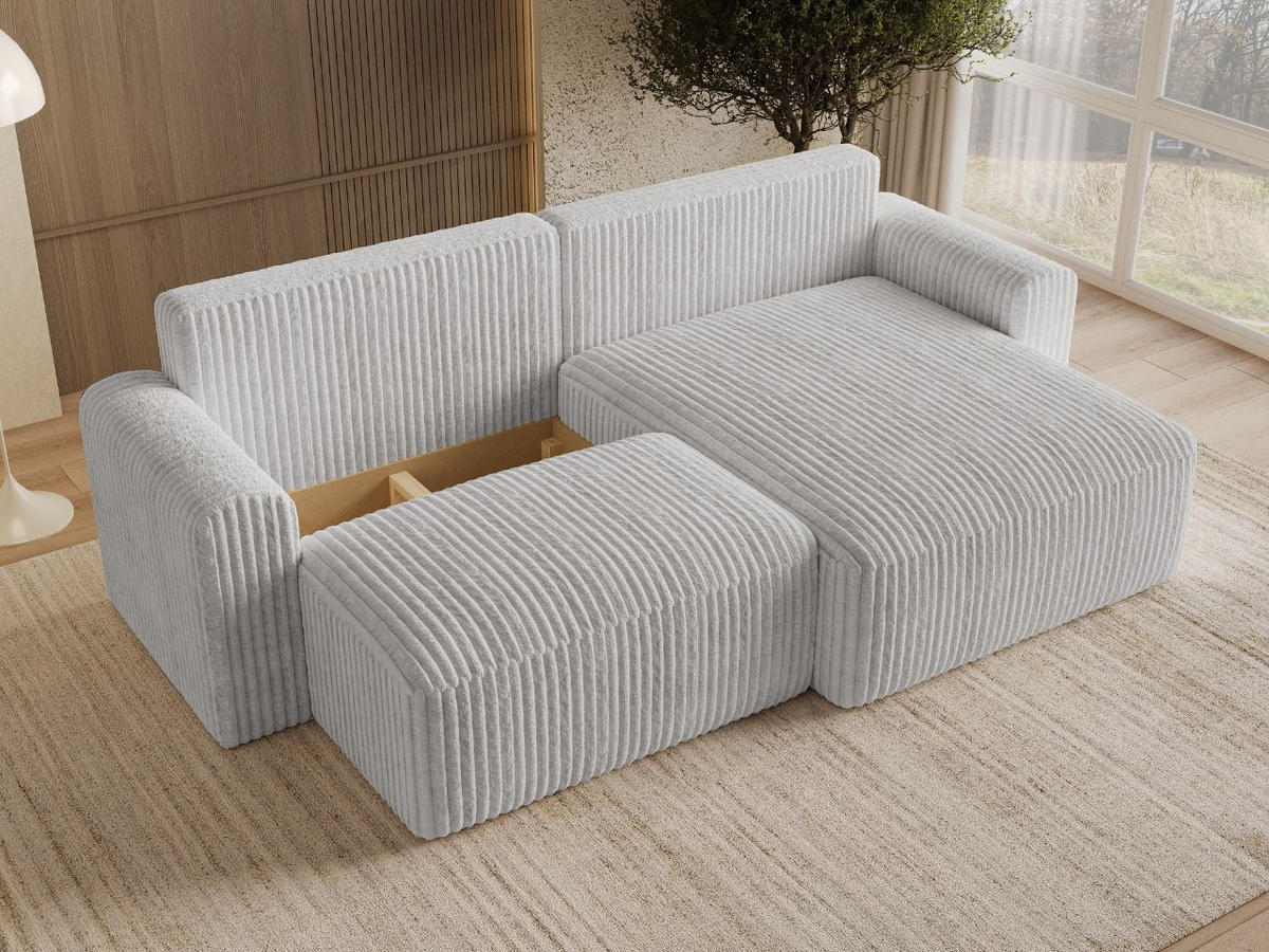 ECKSOFA Aurora Grau - Grau, Holz/Textil (259/145cm) - Graingold