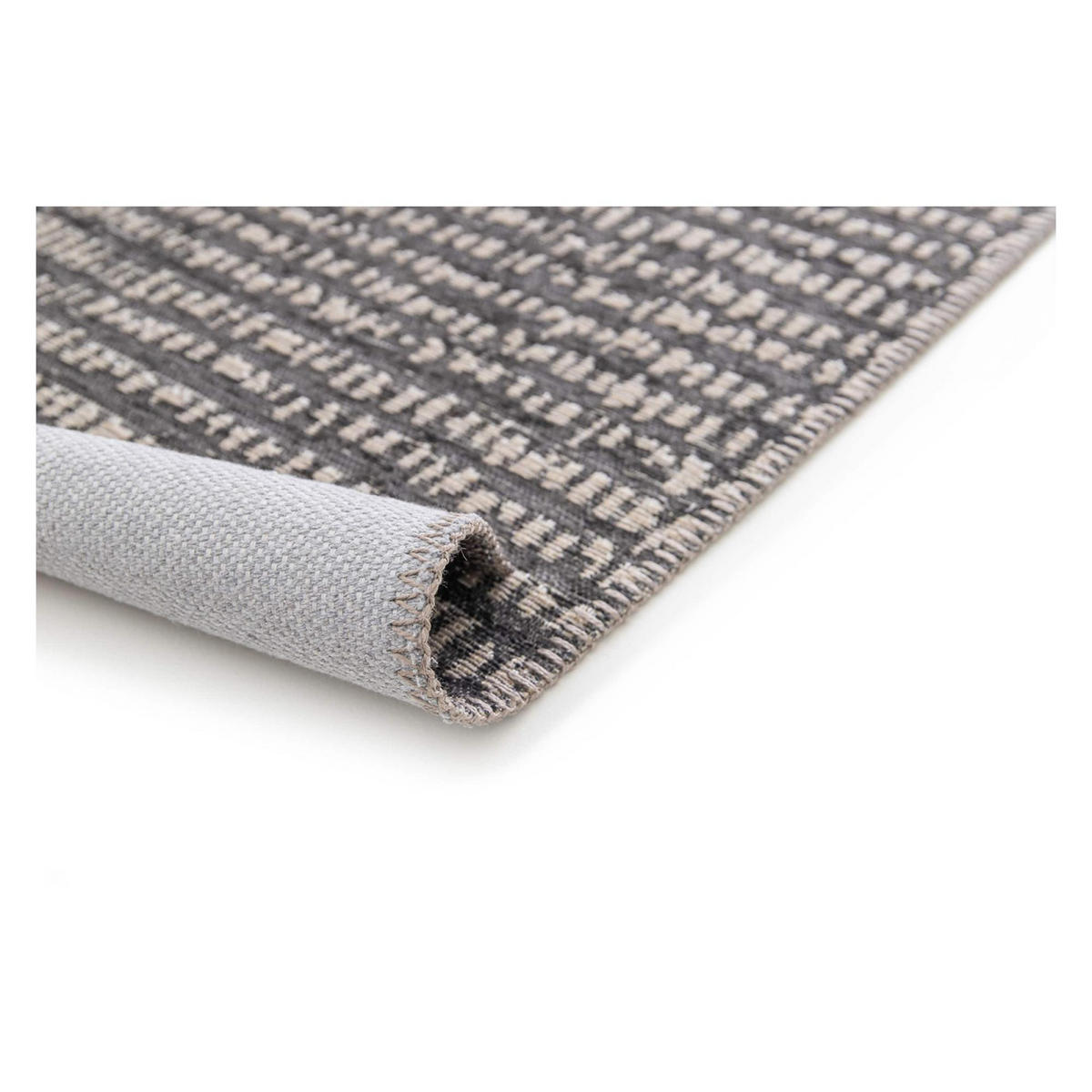 TEPPICH Tulla carbonfarben 80 x 150 x 1 cm - Schwarz, Textil (80/150cm) - Vivaraise