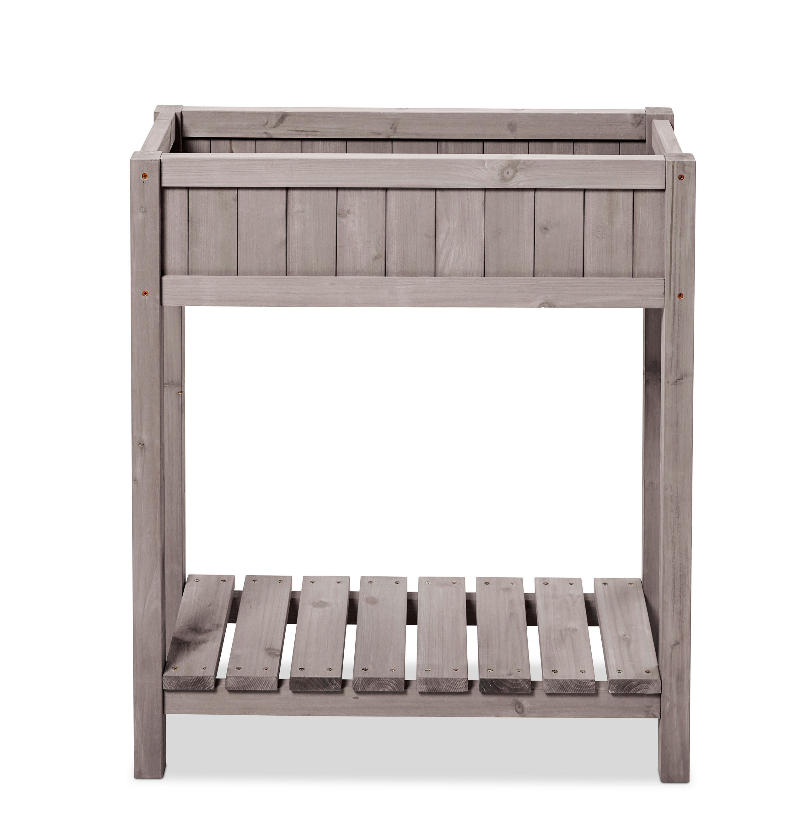 HOCHBEET DETE mit Ablage 75*28*85 cm - Grau, Holz (75/85/28cm)