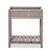 HOCHBEET DETE mit Ablage 75*28*85 cm - Grau, Holz (75/85/28cm)