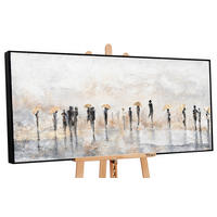 GEMÄLDE Sommerregen Schattenfugenrahmen Schwarz 100x50 cm - Schwarz, Holz (100/50cm) - YS-art gallery