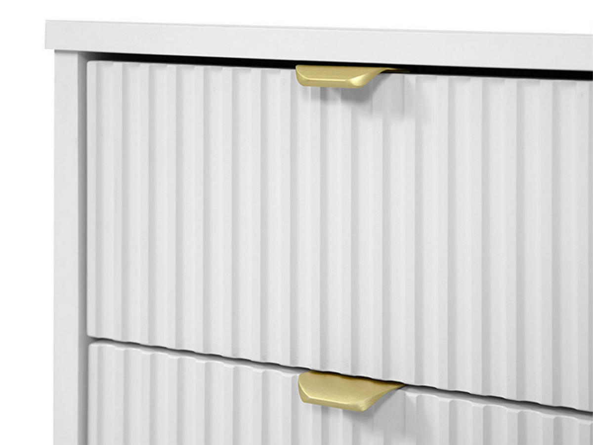 SCHREIBTISCH Tireno - Goldfarben/Weiß, Holzwerkstoff/Metall (55/120/76cm) - MIRJAN24