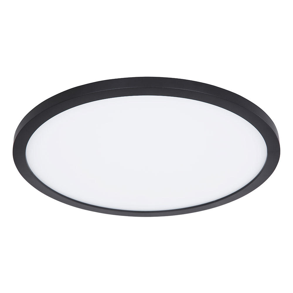 LED DECKENLEUCHTE Kunststoff Schwarz - Schwarz, Kunststoff (29.4/29.4/2.5cm) - Globo Lighting